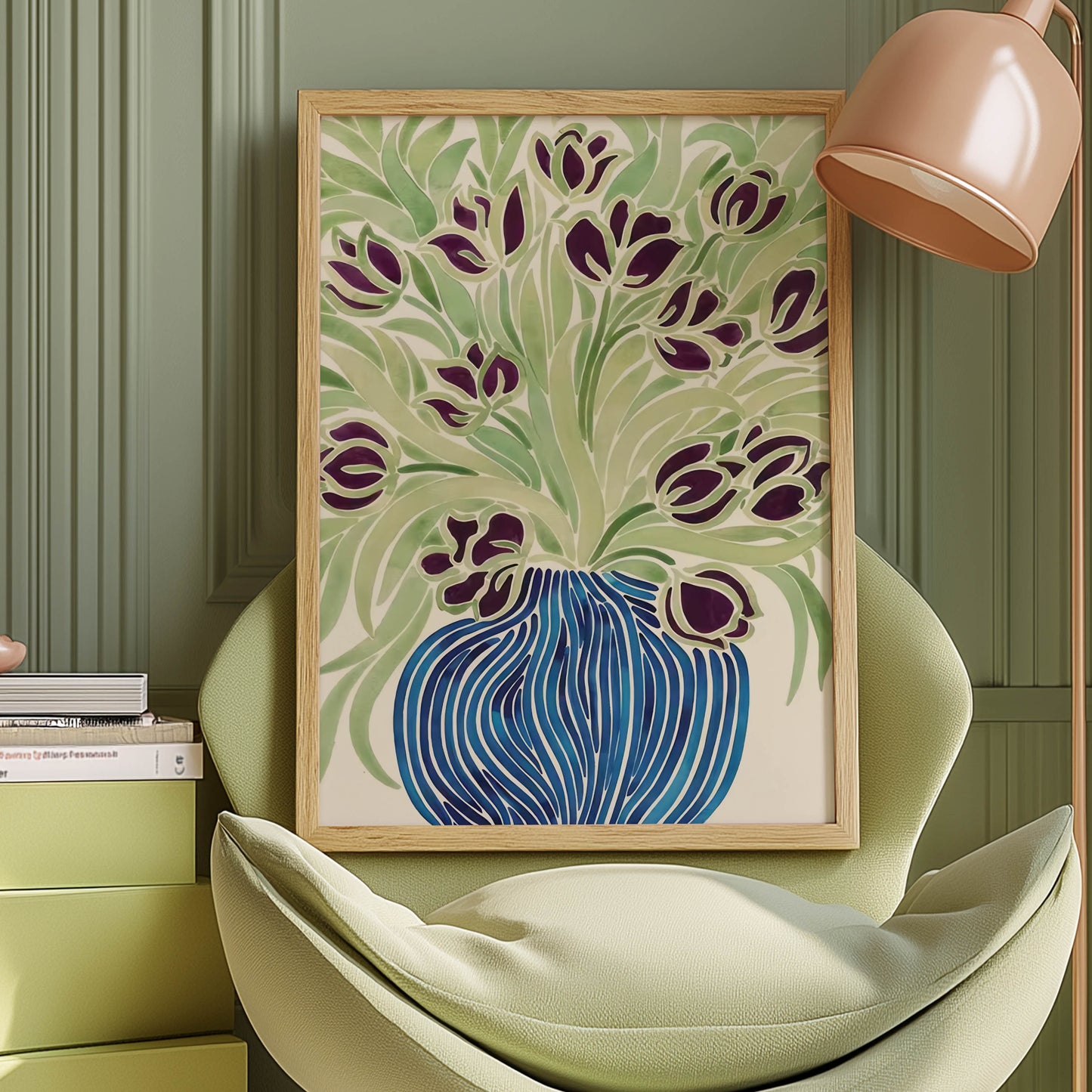 Purple Tulips Vase