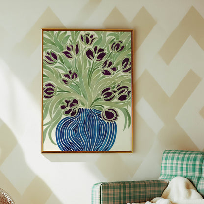 Purple Tulips Vase