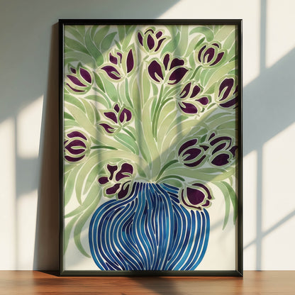 Purple Tulips Vase