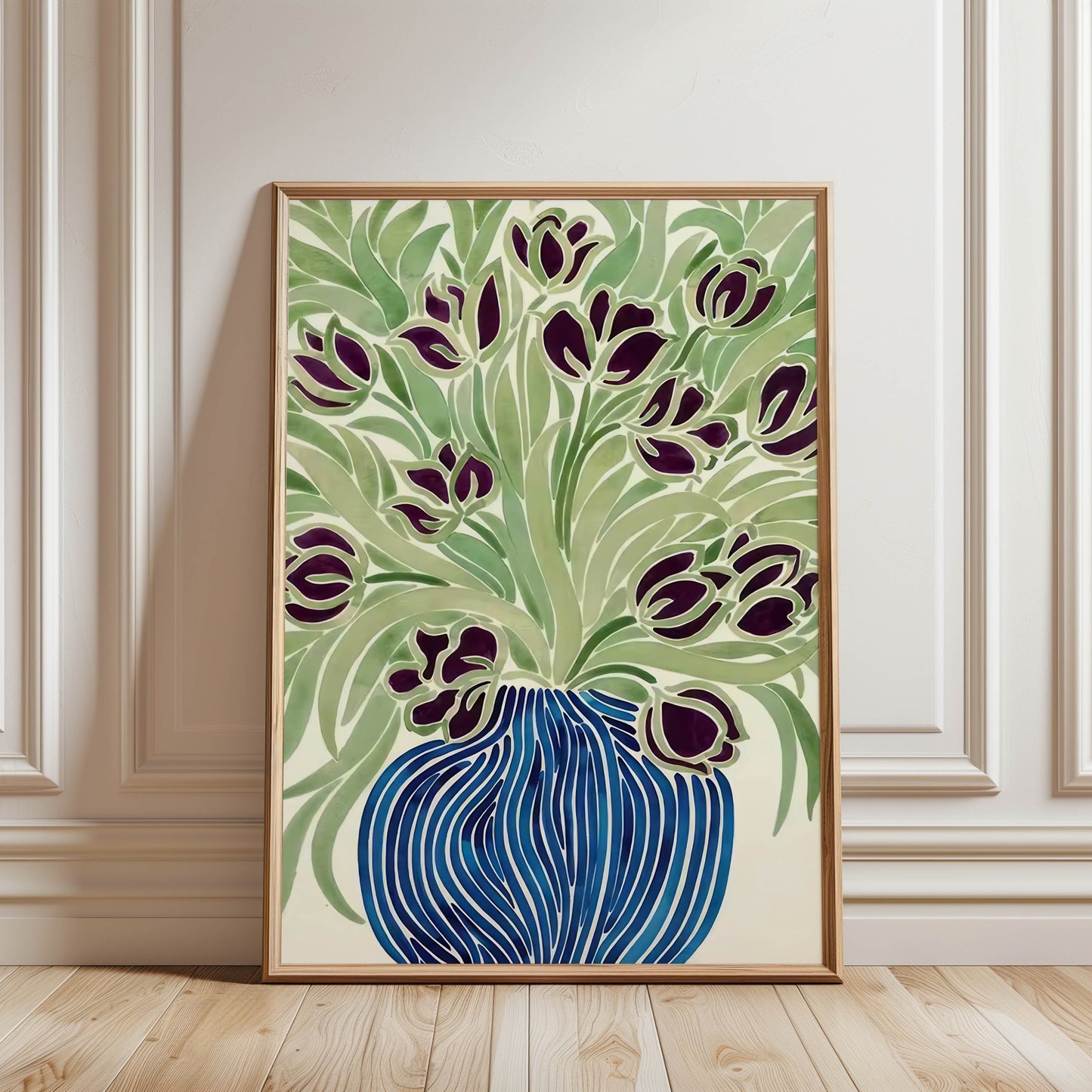Purple Tulips Vase