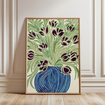 Purple Tulips Vase