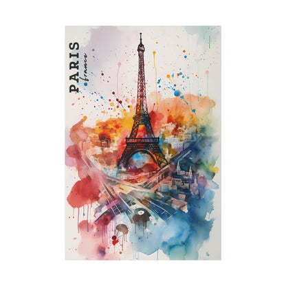 Enchanting Paris - Watercolor Print - Matte Canvas