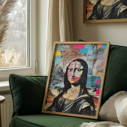 Mona Lisa Mixed Media Collage