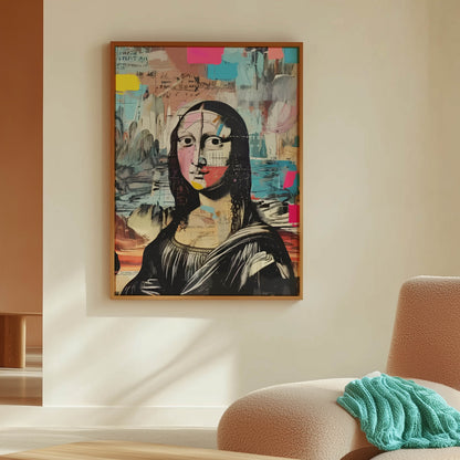 Mona Lisa Mixed Media Collage