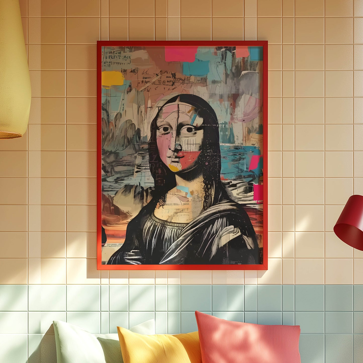 Mona Lisa Mixed Media Collage