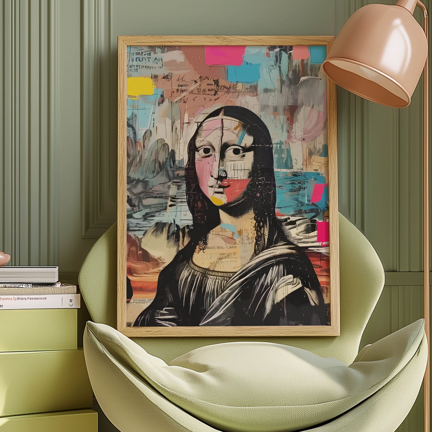 Mona Lisa Mixed Media Collage