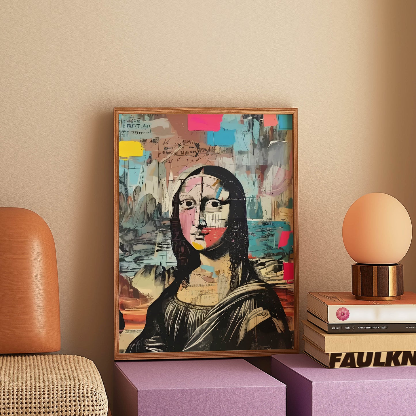 Mona Lisa Mixed Media Collage