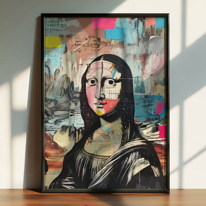 Mona Lisa Mixed Media Collage