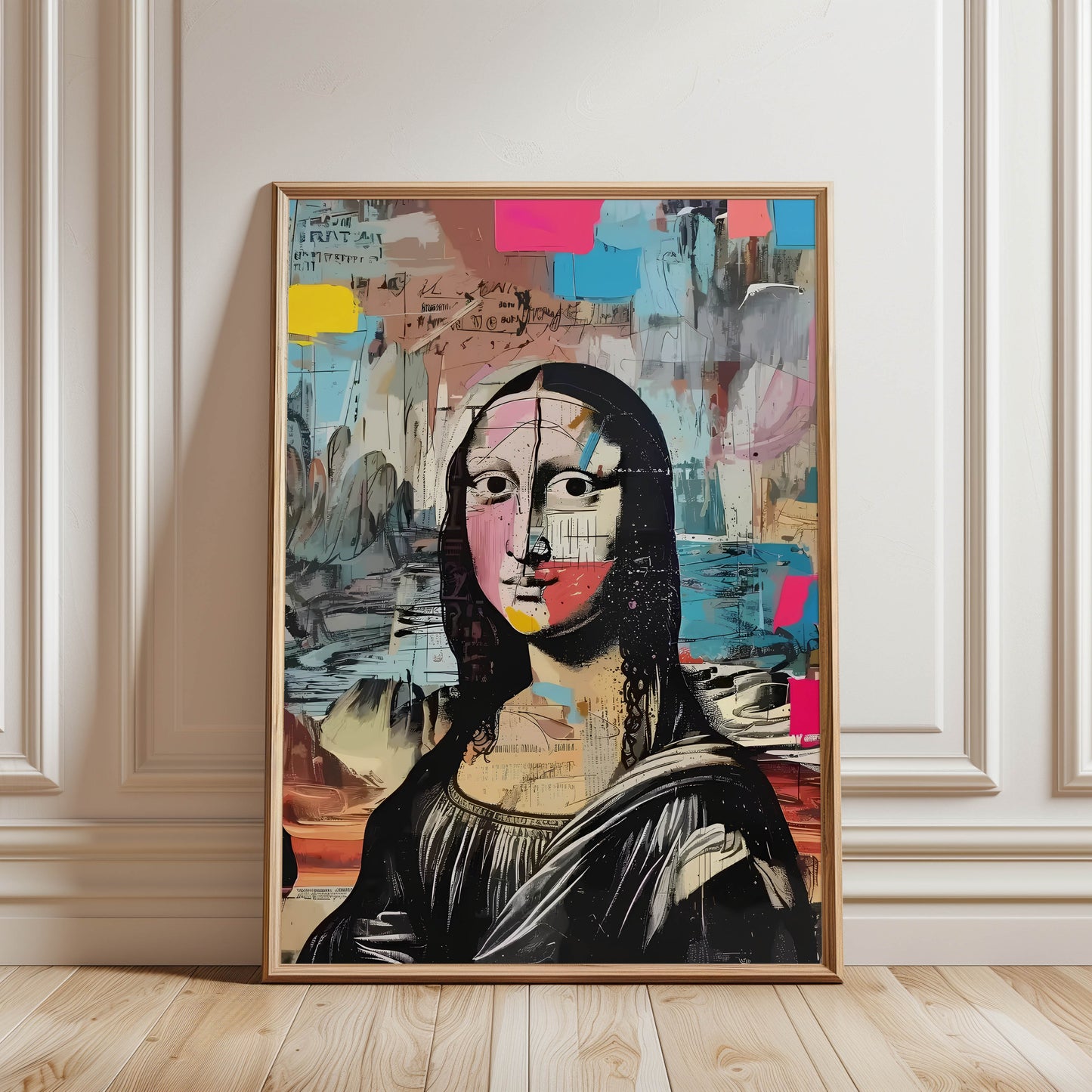 Mona Lisa Mixed Media Collage