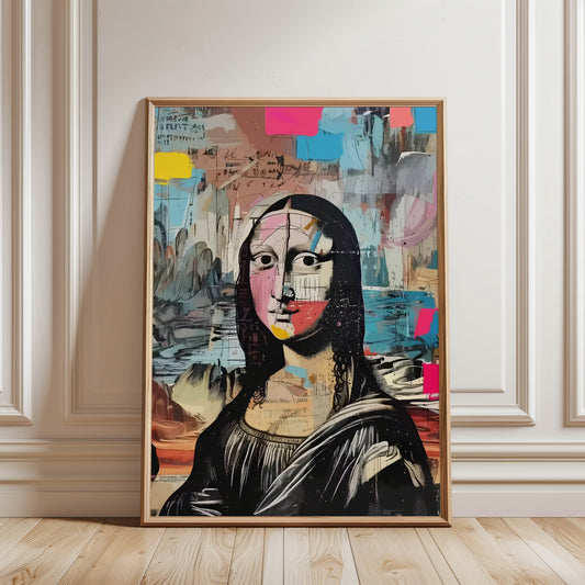 Mona Lisa Mixed Media Collage