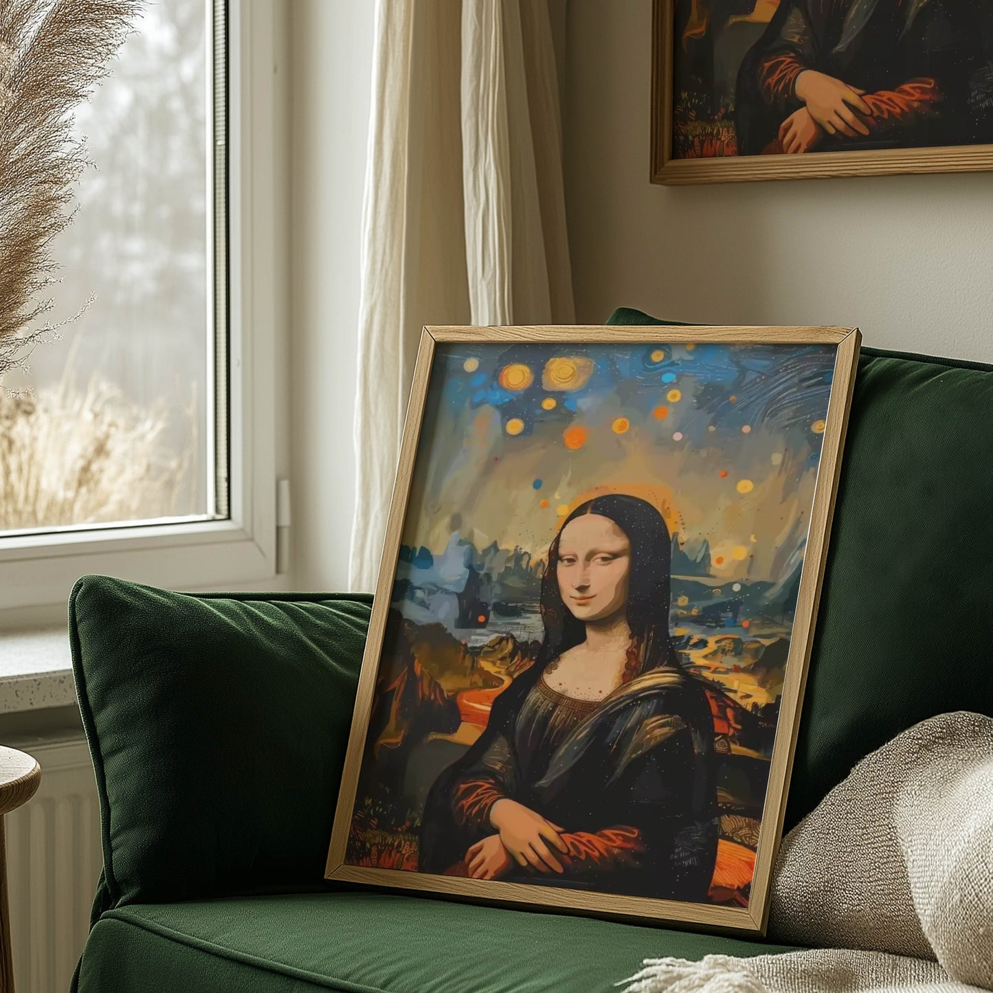 Mona Lisa Starry Night Sky