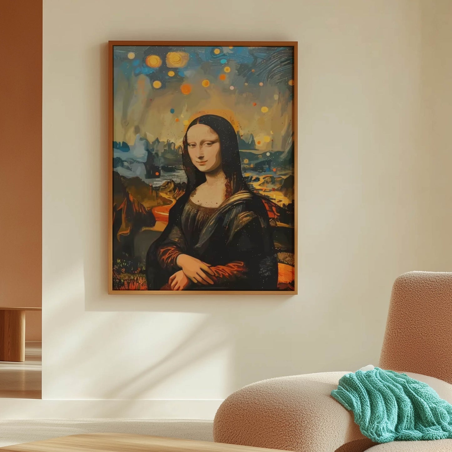 Mona Lisa Starry Night Sky