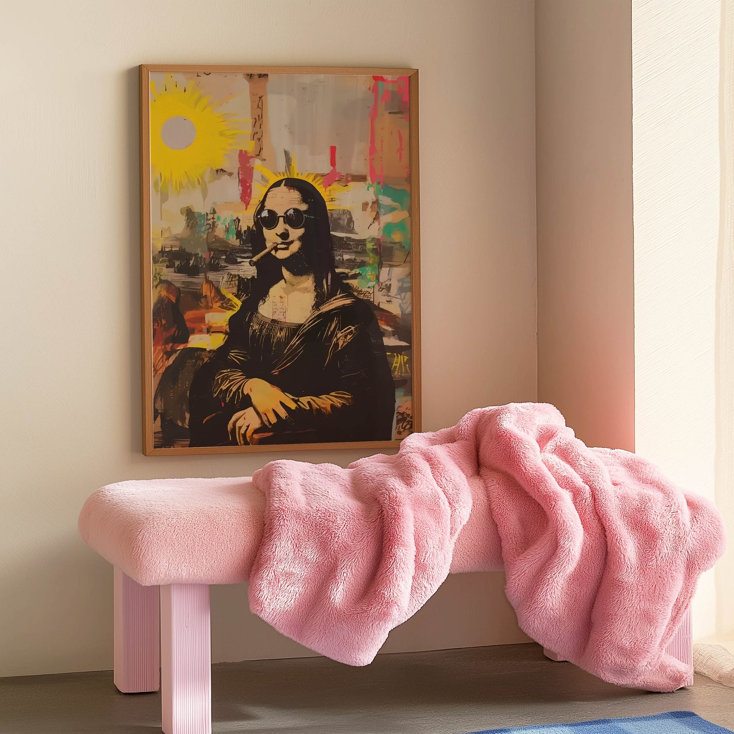 Mona Lisa Street Art Sunglasses