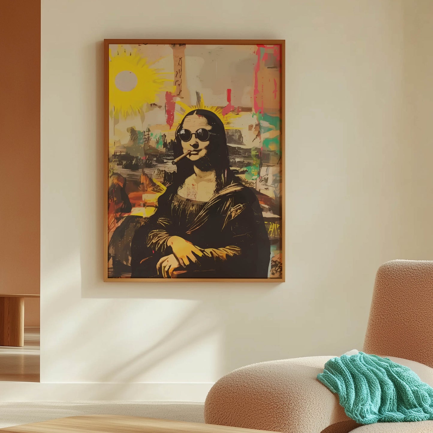 Mona Lisa Street Art Sunglasses