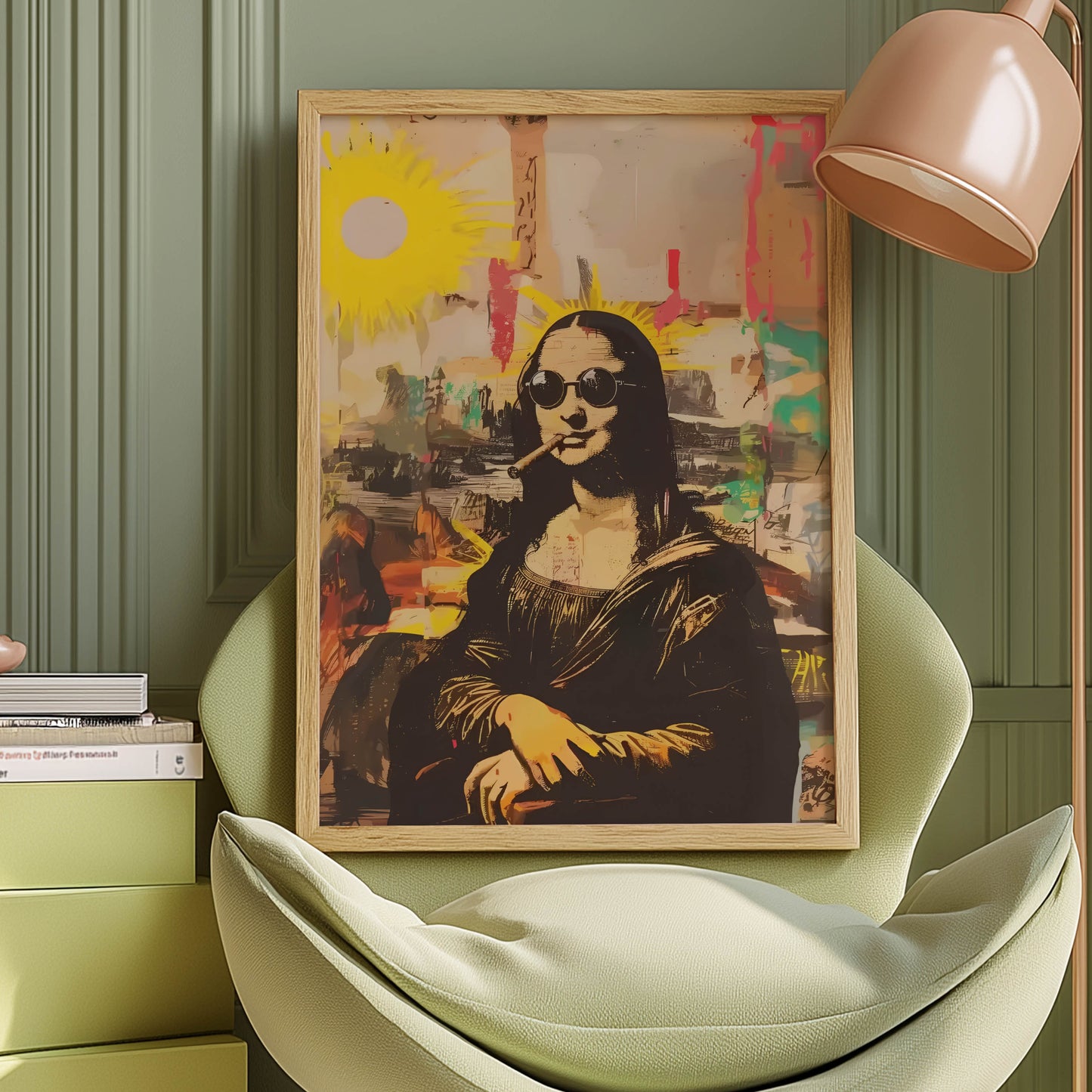 Mona Lisa Street Art Sunglasses