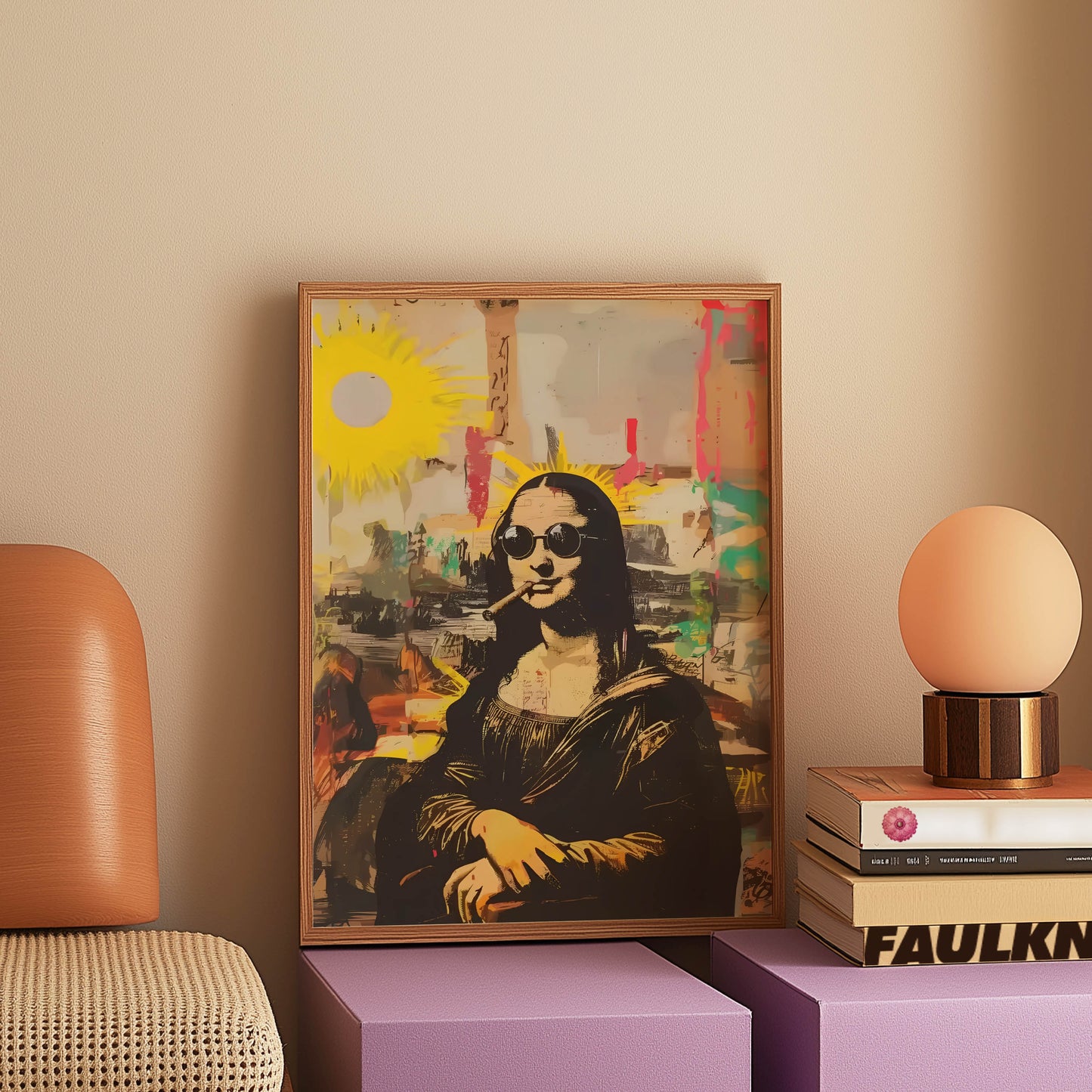 Mona Lisa Street Art Sunglasses