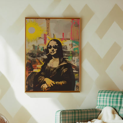 Mona Lisa Street Art Sunglasses