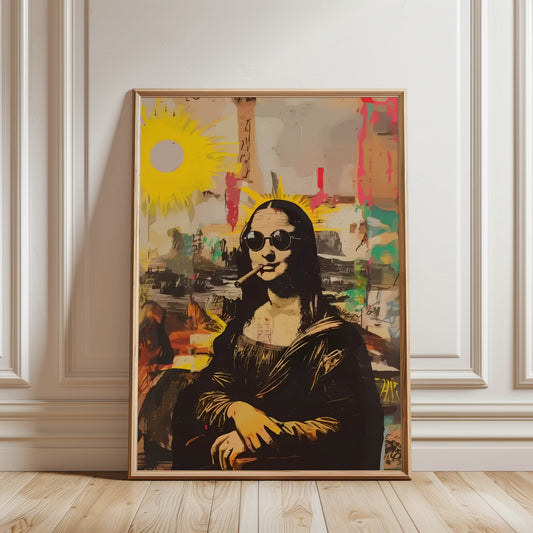 Mona Lisa Street Art Sunglasses