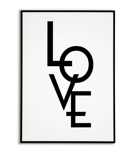 Love printable wall art poster. Simple yet powerful word.