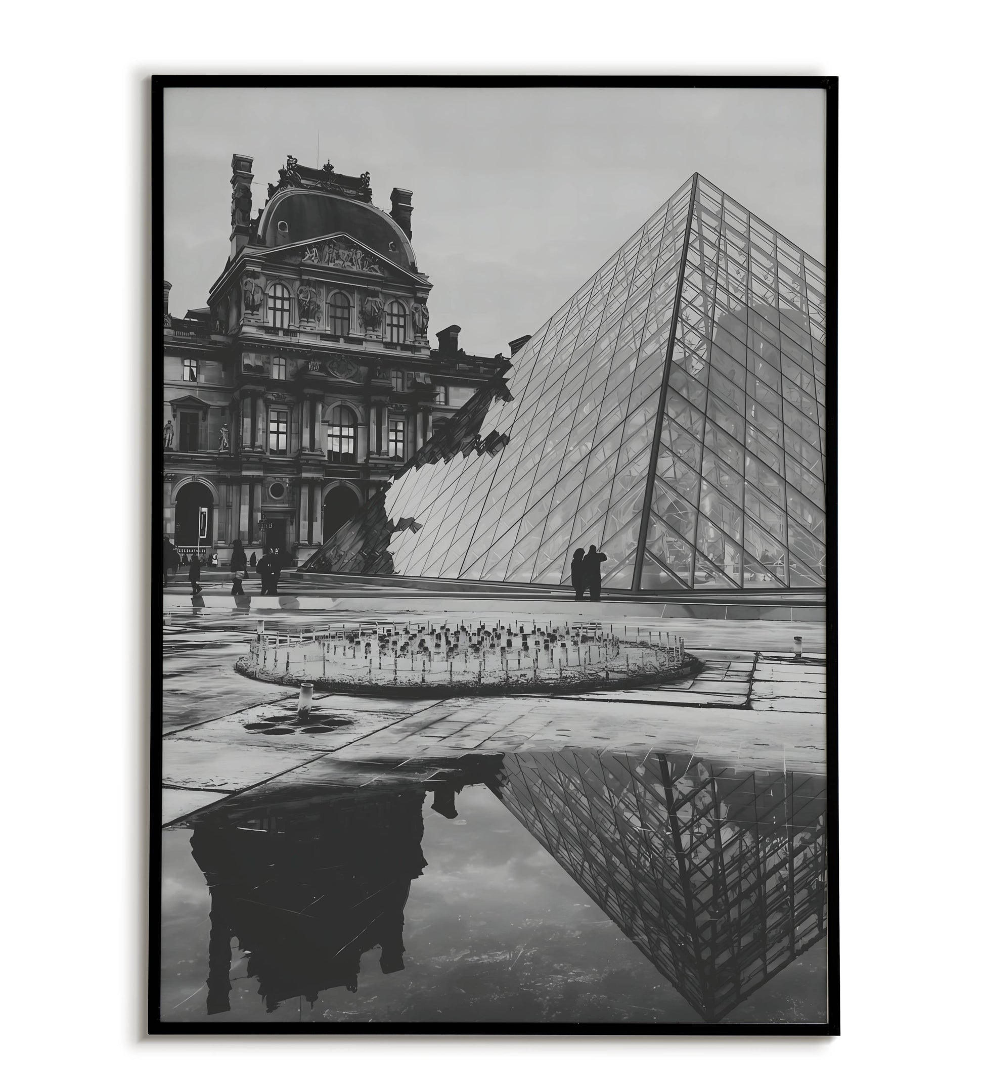 Paris Louvre Museum - Printable Wall Art / Poster. Download this iconic image to add a touch of Parisian flair to your decor.