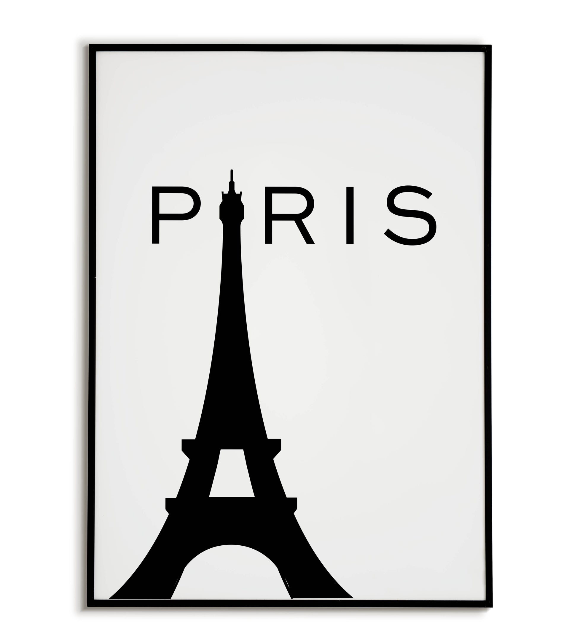 Paris printable wall art poster. Iconic city name in a stylish font.