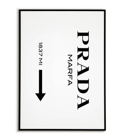 Prada Marfa - Original artwork printable wall art poster.