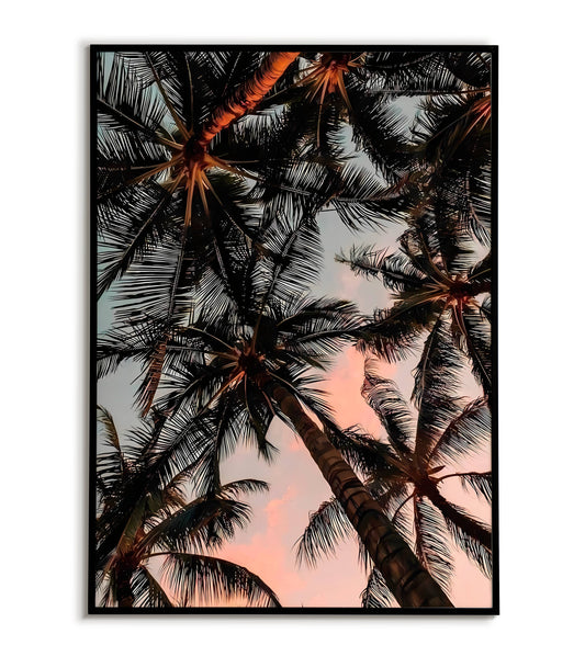 Tropical Palm street - Printable Wall Art / Poster. Download this idyllic image to add a touch of tropical paradise to your decor.