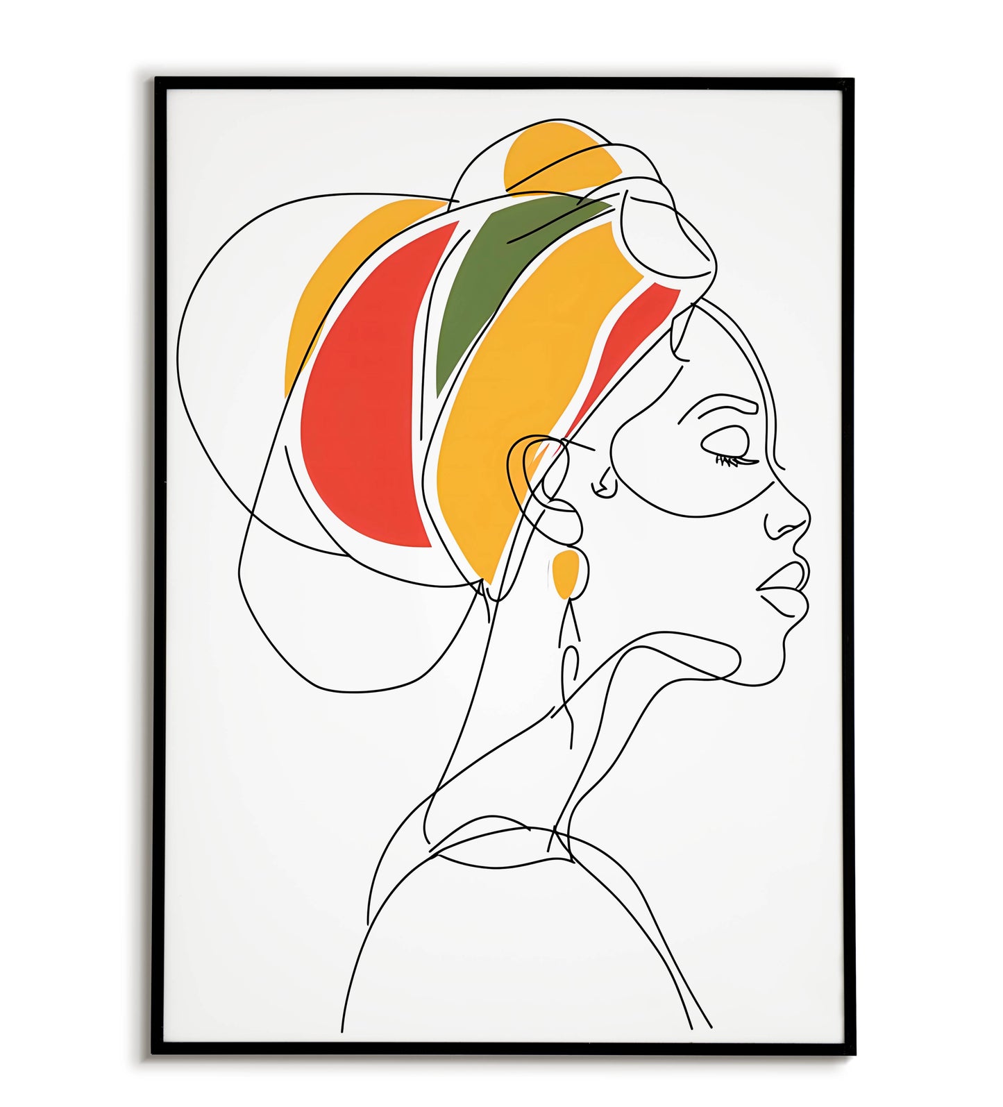 African Woman Line Art