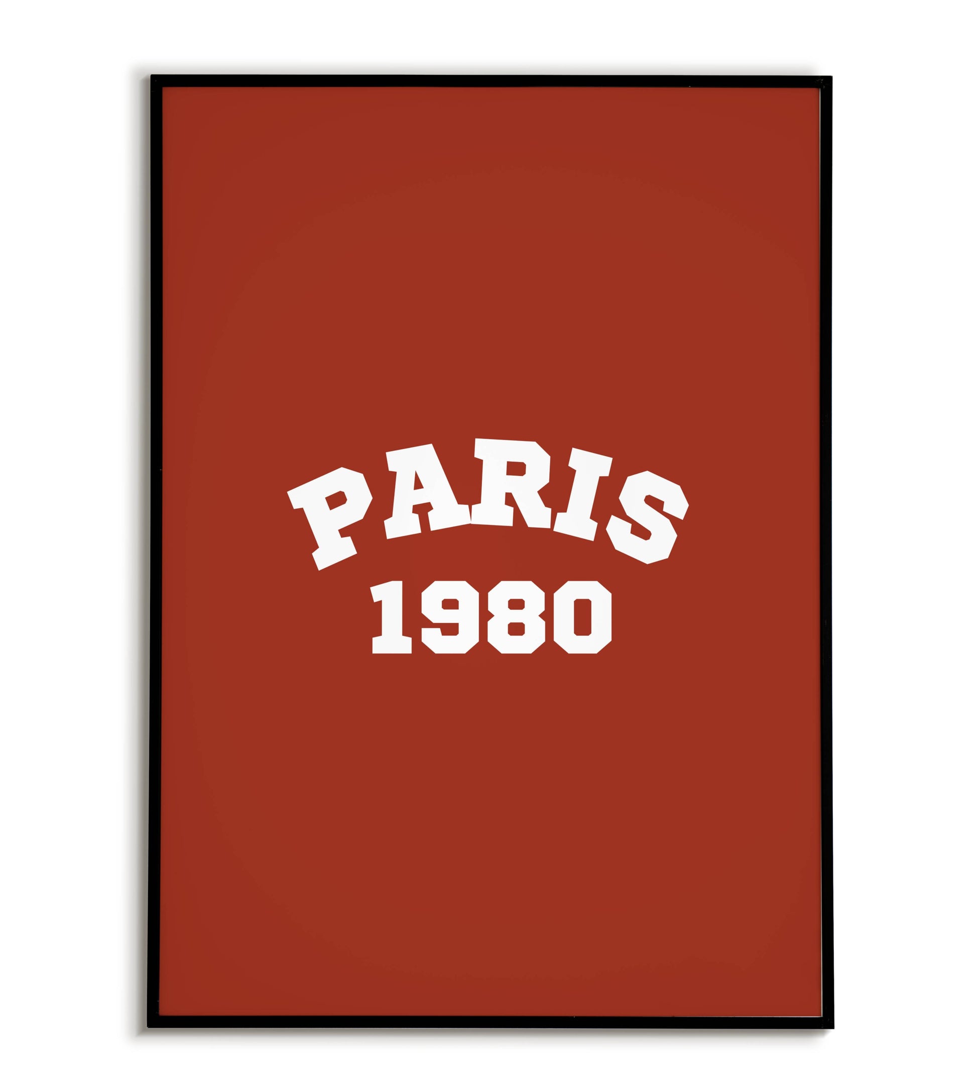 Parisian-themed "Paris 1980" printable poster, evoking nostalgia and vintage vibes.	