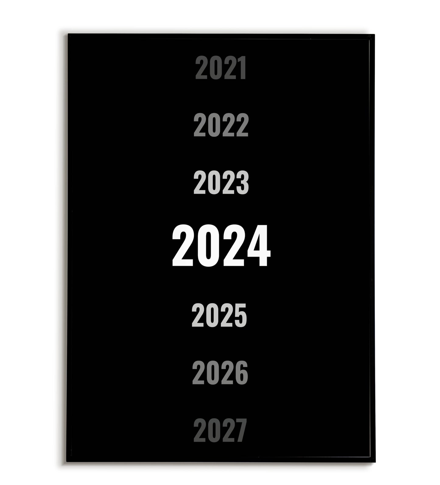 "2024" printable calendar year poster.