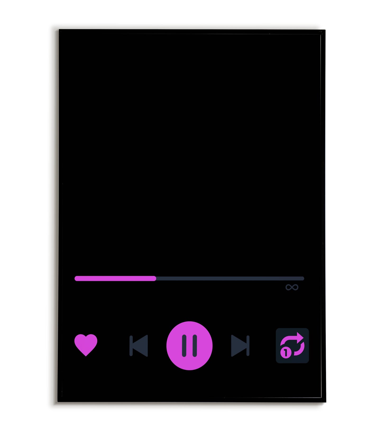 "Empty Music Player" printable minimalist poster.