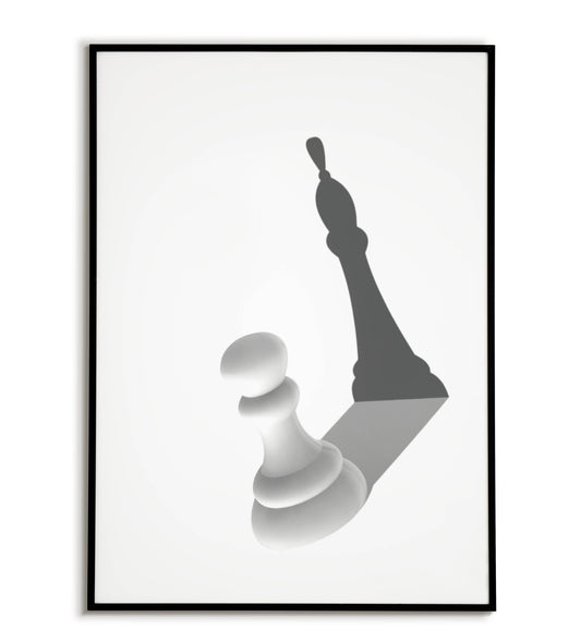 Hidden Champion" abstract figurative poster