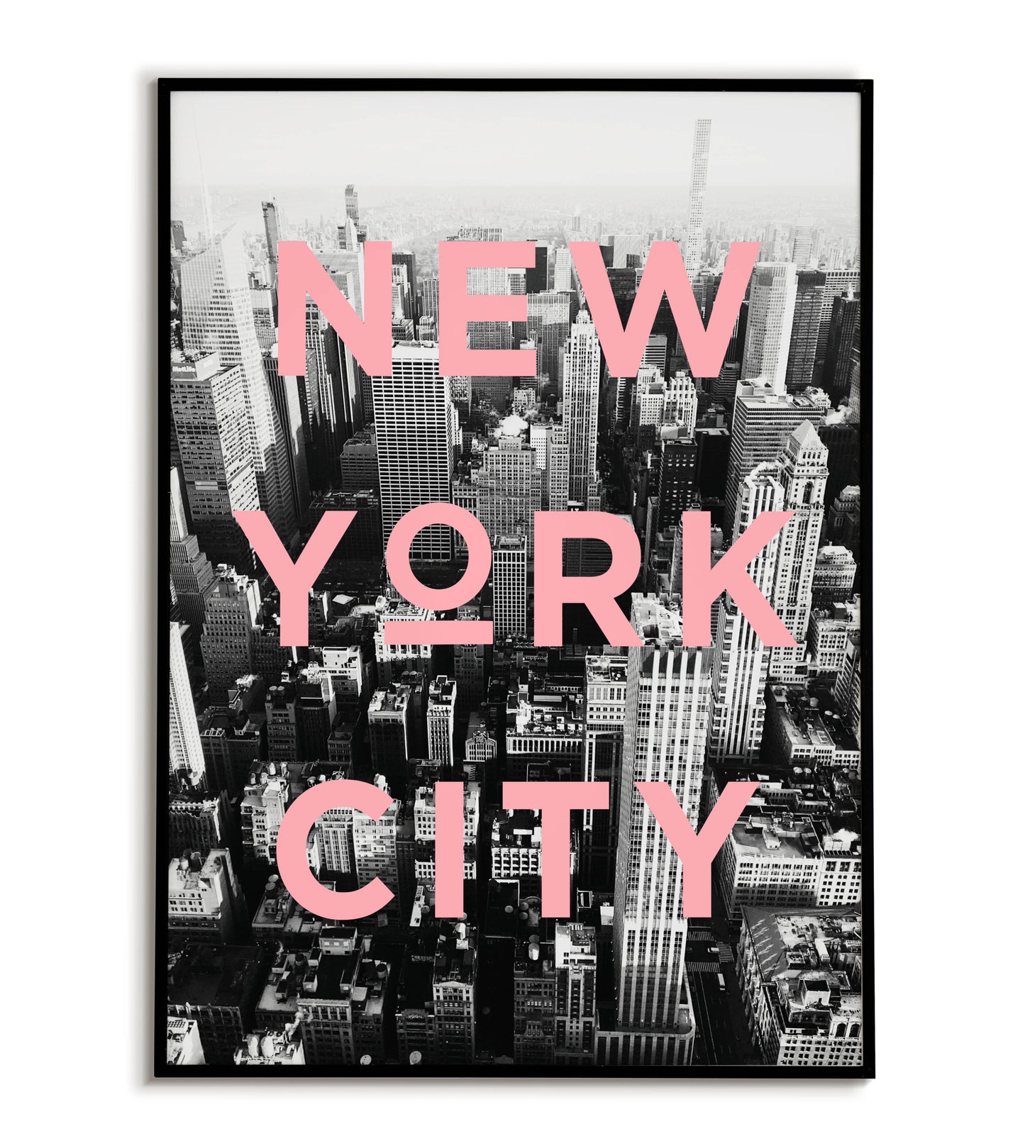 New York City" typographic city poster