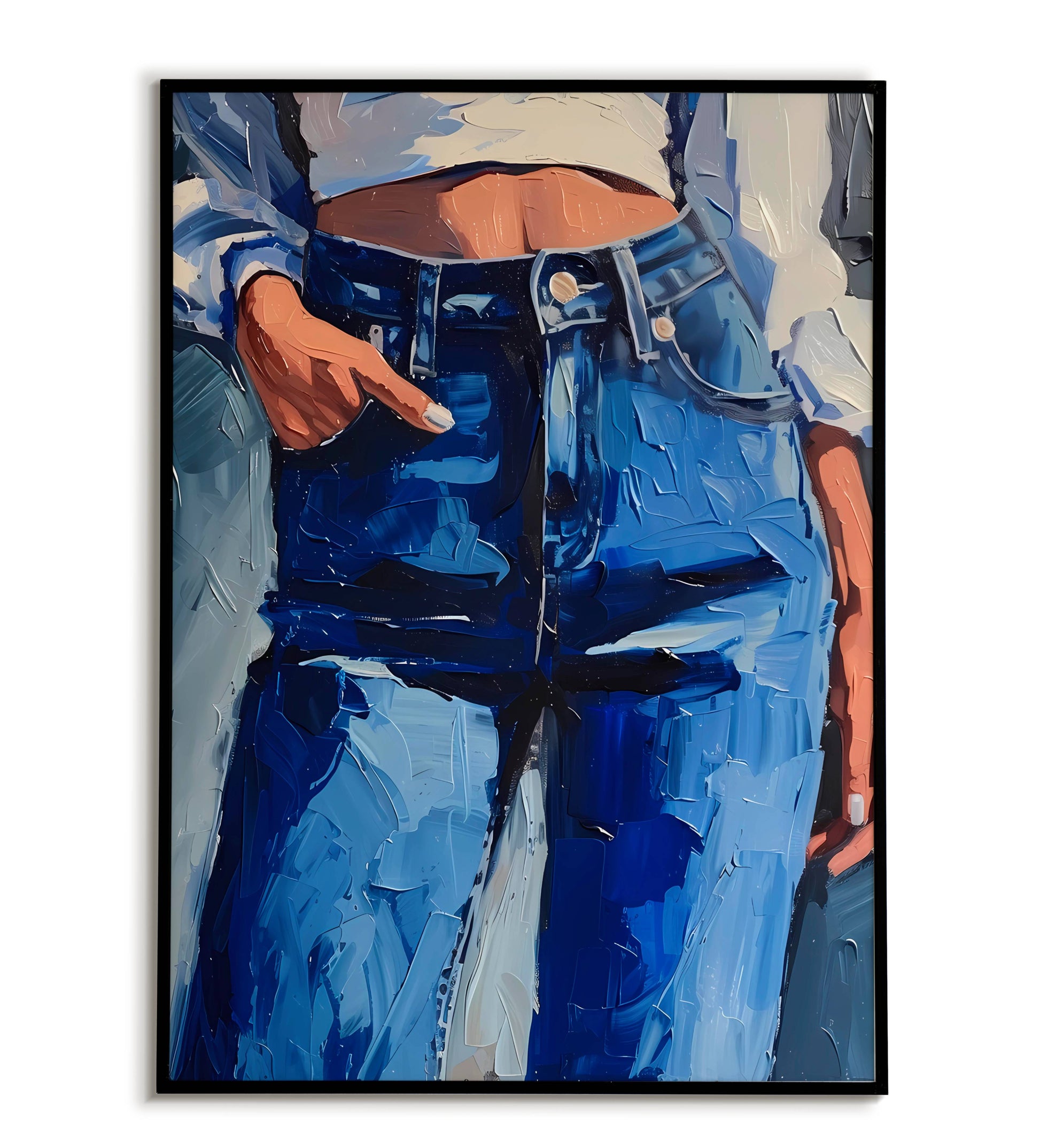 Denim Jeans" abstract fashion poster