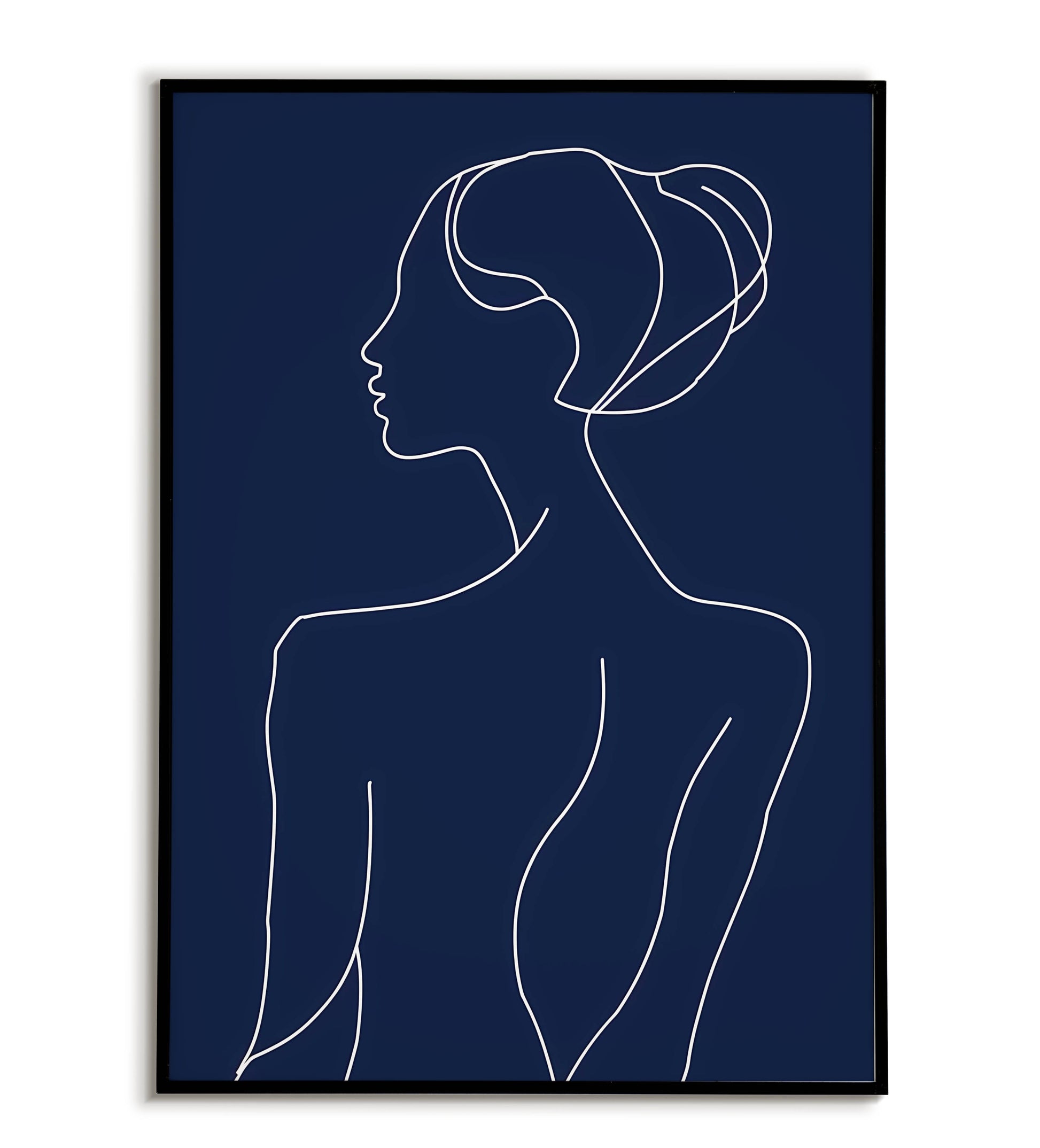 Woman Line art" abstract figurative poster