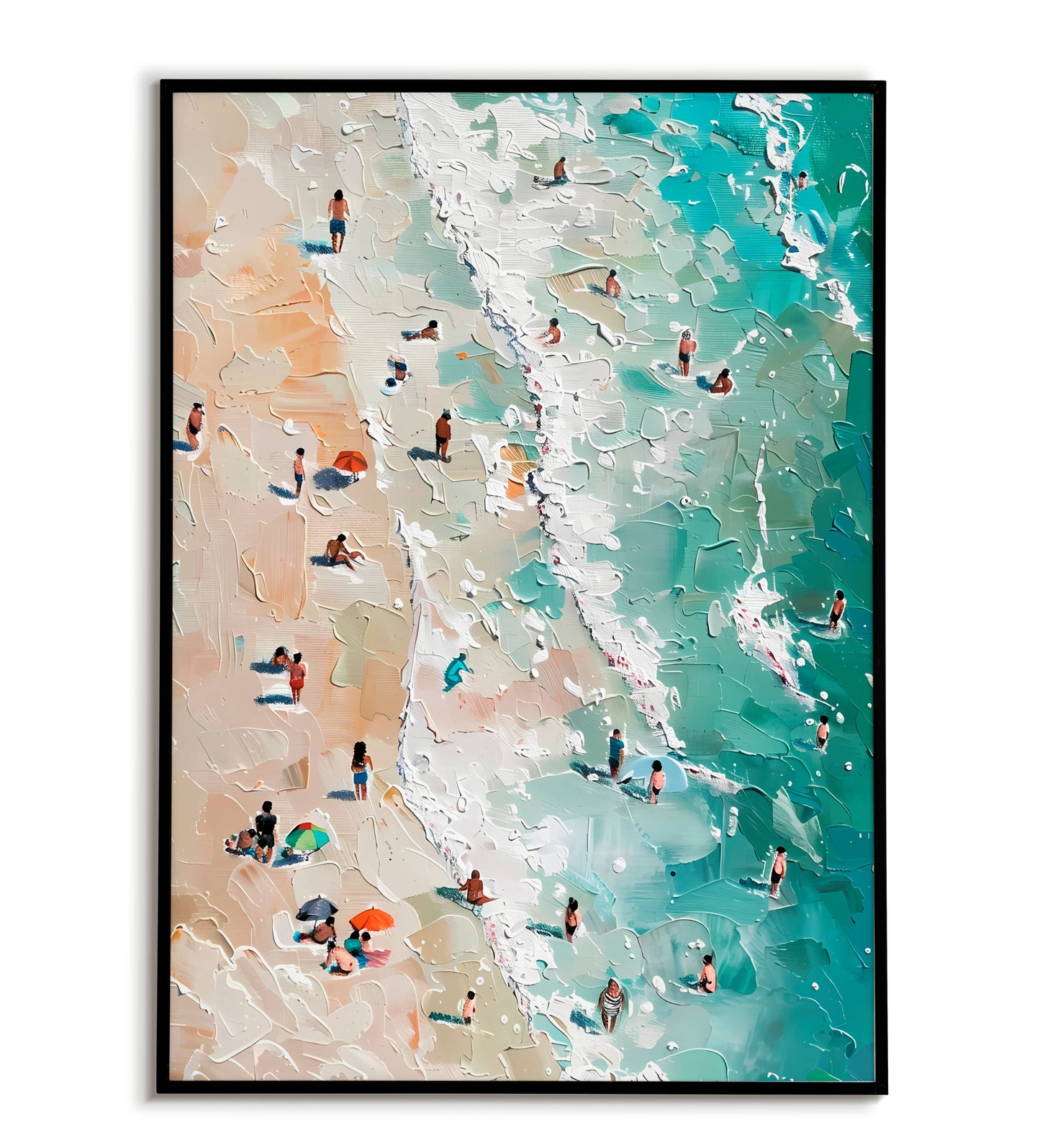 Beach Aerial View" abstract landscape poster