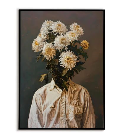 Chrysanthemum Head" abstract floral portrait