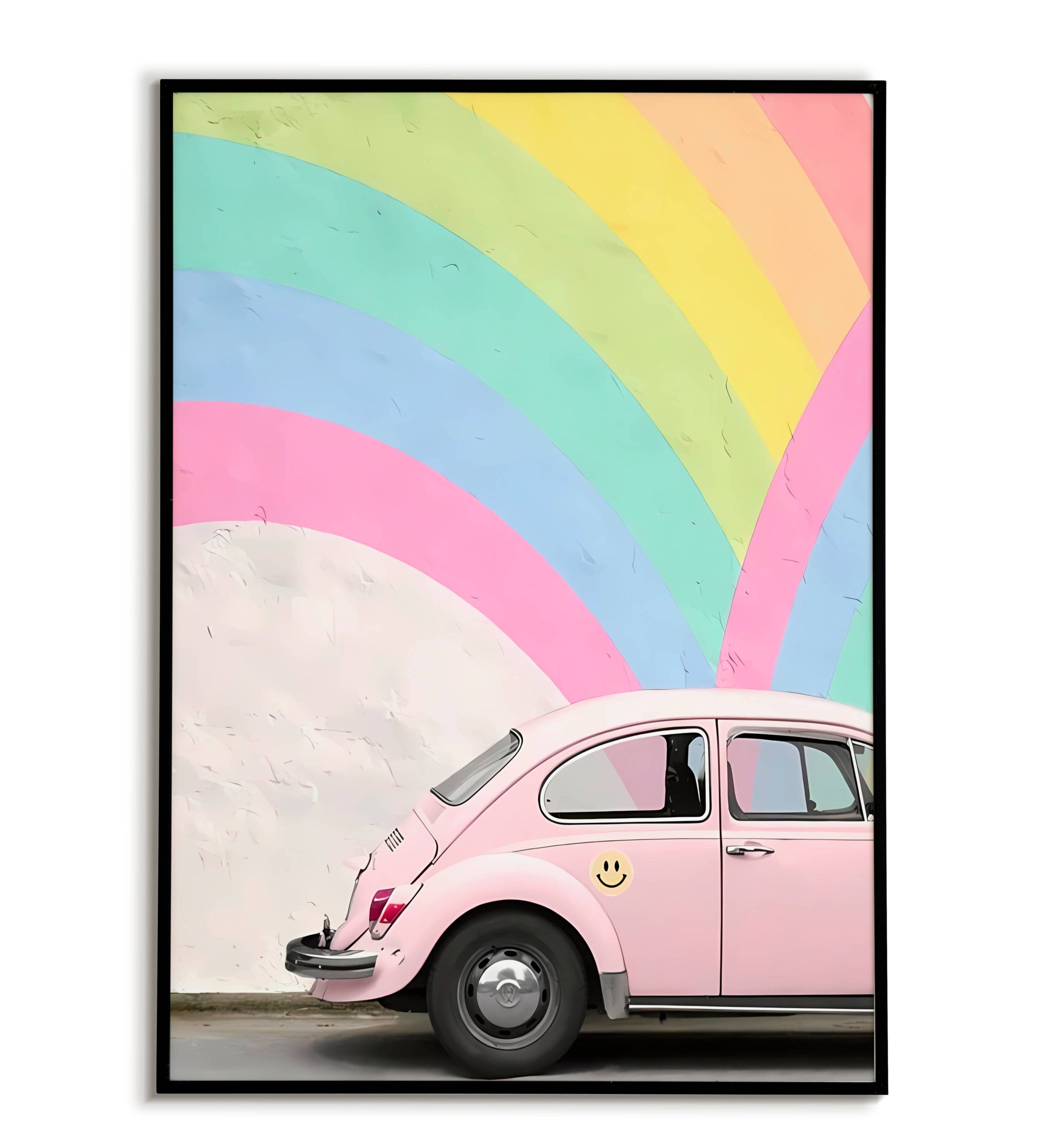 Pink Car printable poster. Available for purchase as a physical poster or digital download.