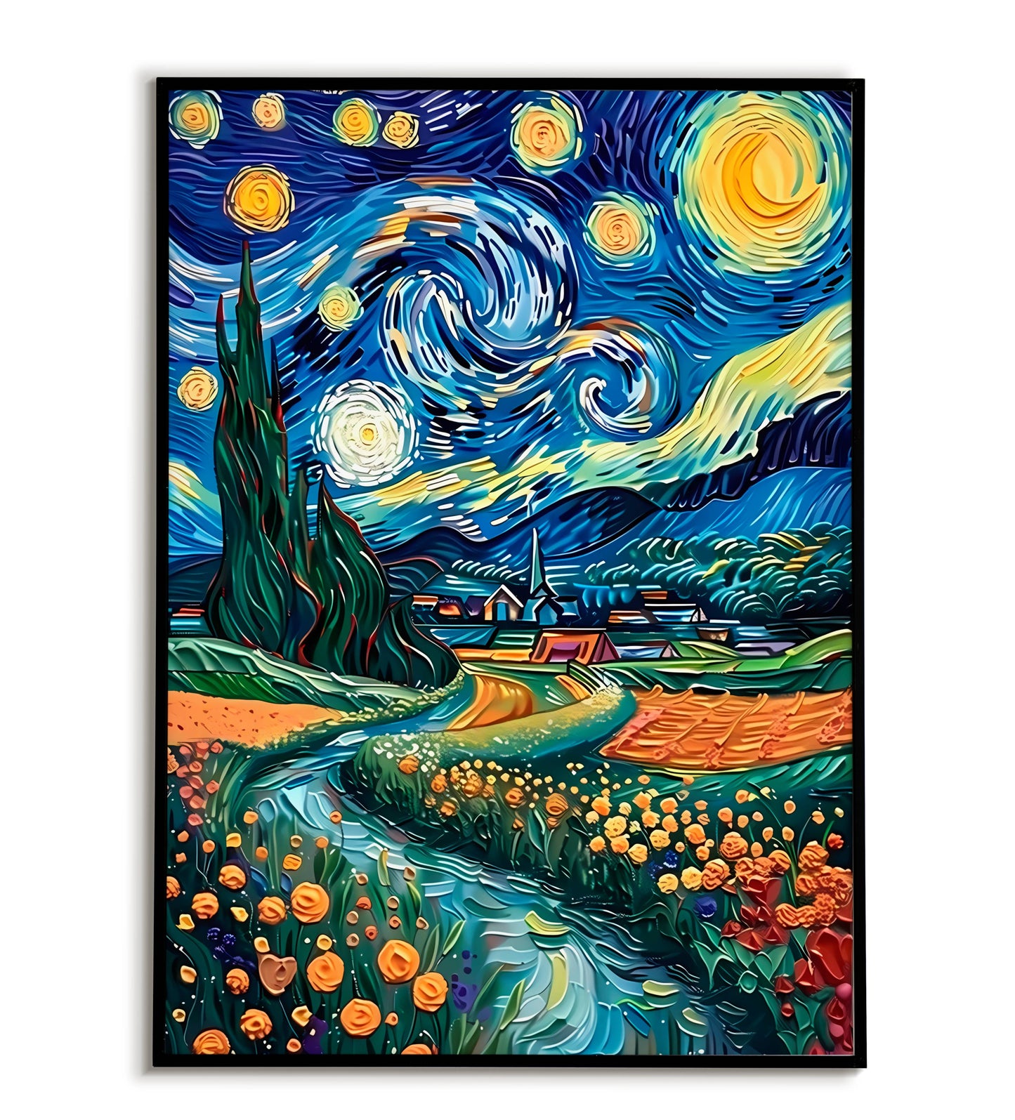 Starry Night Journey printable poster. Available for purchase as a physical poster or digital download.