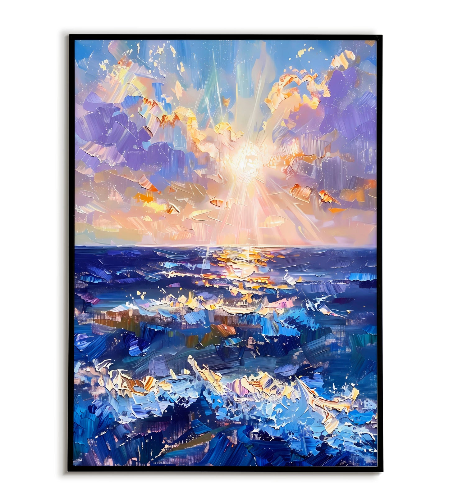 Sunlit Ocean Bliss printable poster. Available for purchase as a physical poster or digital download.