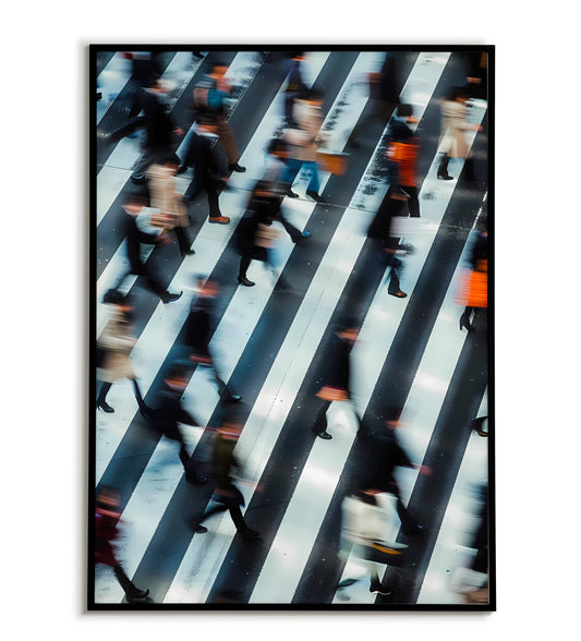 Tokyo Crossing Blur printable poster. Available for purchase as a physical poster or digital download