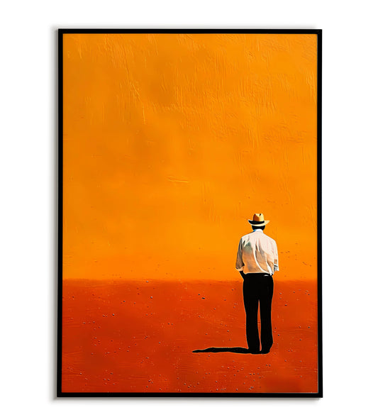 Man in the Desert printable poster. Available for purchase as a physical poster or digital download.