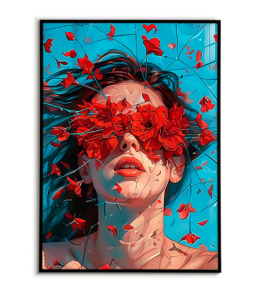 Floral Vision printable poster. Available for purchase as a physical poster or digital download