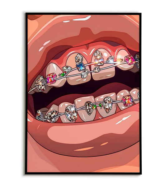 Gemstone Smile printable poster. Available for purchase as a physical poster or digital download