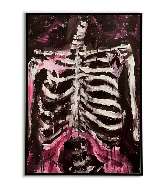Gothic Ribcage printable poster. Available for purchase as a physical poster or digital download