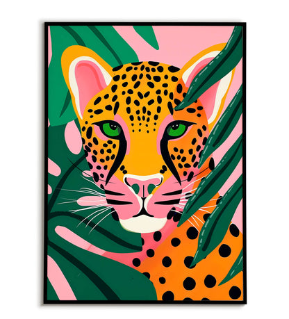 Leopard Charm printable poster. Available for purchase as a physical poster or digital download.