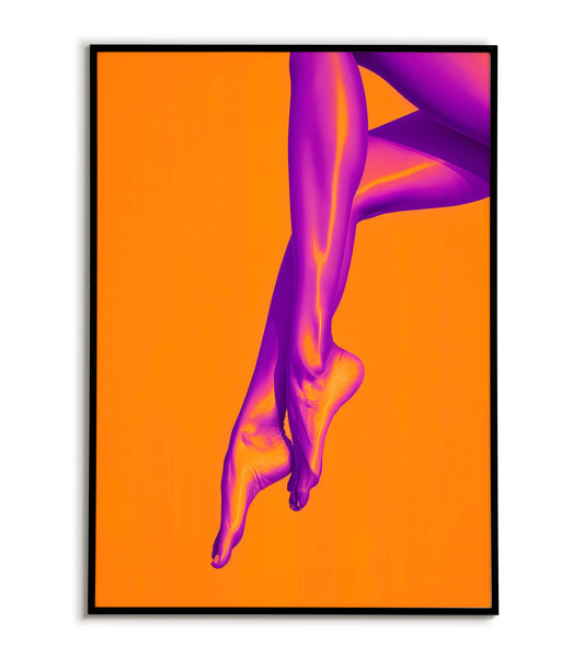 Neon Legs Contrast printable poster. Available for purchase as a physical poster or digital download.