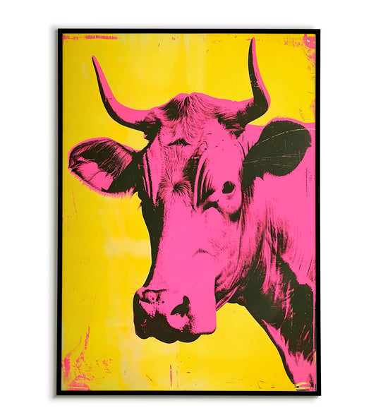 Pink Cow Pop printable poster. Available for purchase as a physical poster or digital download.
