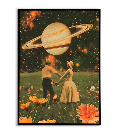 Saturn Dance Serenade printable poster. Available for purchase as a physical poster or digital download