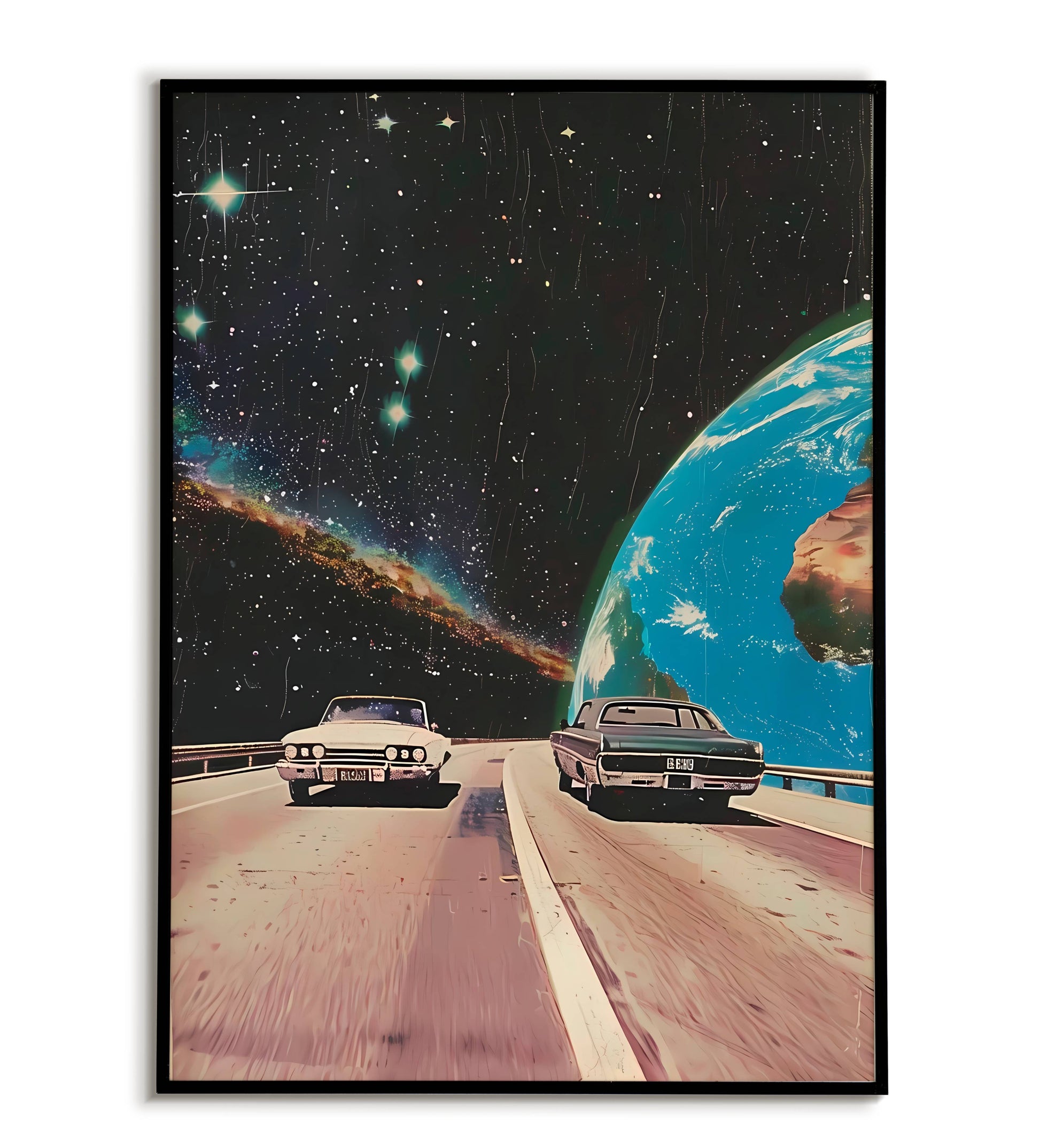 Space Road Journey printable poster. Available for purchase as a physical poster or digital download